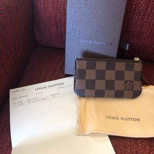 Damier key pouch